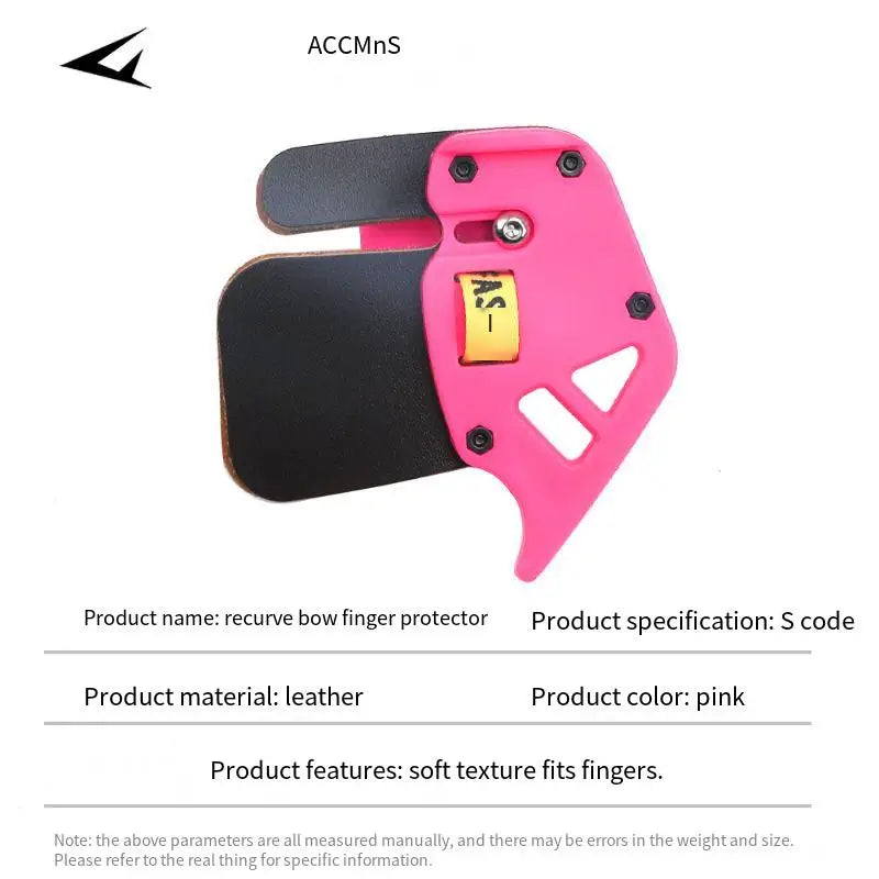 Finger Guard Wear-Resisting Adjustable Ergonomic Design Right Hand Finger Tab for Recurve Bow