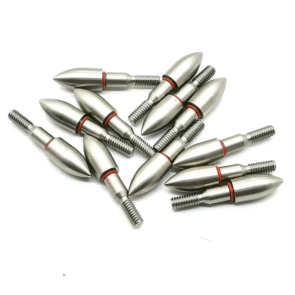 100 Grain Stainless Steel Arrow Head Arrow Tips Point for Recurve Compound Bow Arrow
