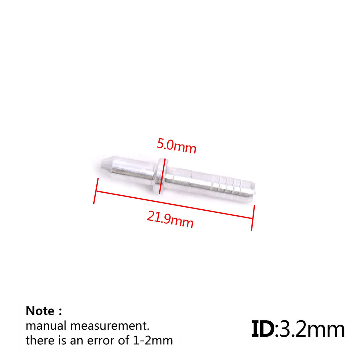 50-Pack 7075 Aluminum Nock Pin for Arrow Shaft ID 3.2/4.2 Mm for Nock Compound