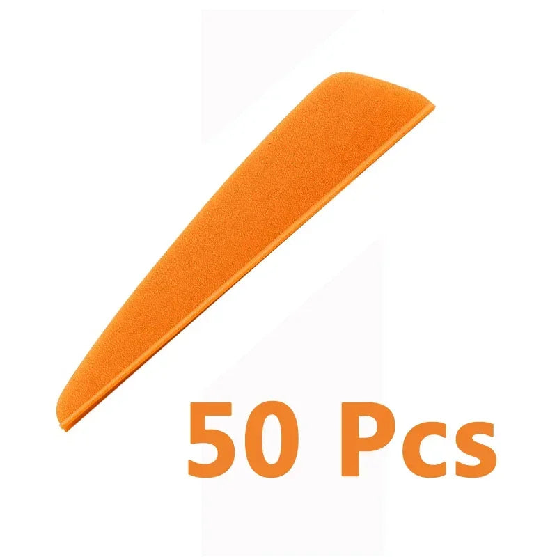 50-Pack 2'' TPU Plastic Arrow Vanes Fit Arrows Bolts Fleching Arrow
