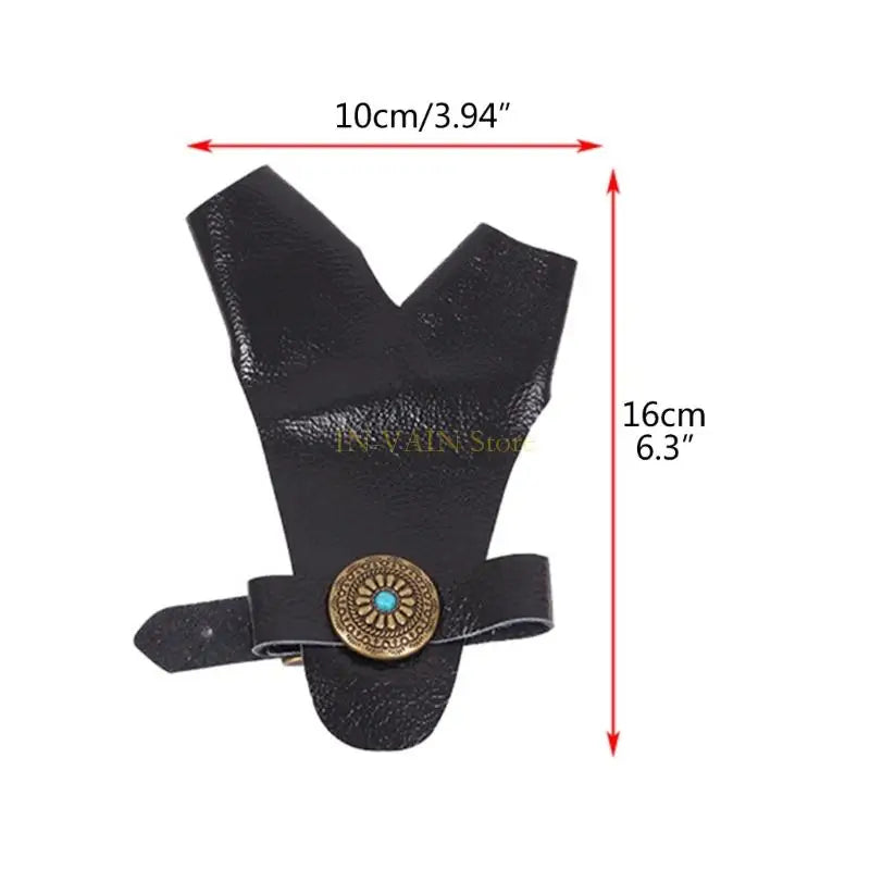 M5TC Hand Protective PU Leathers Finger Hand Guard for Recurve Compund Bow