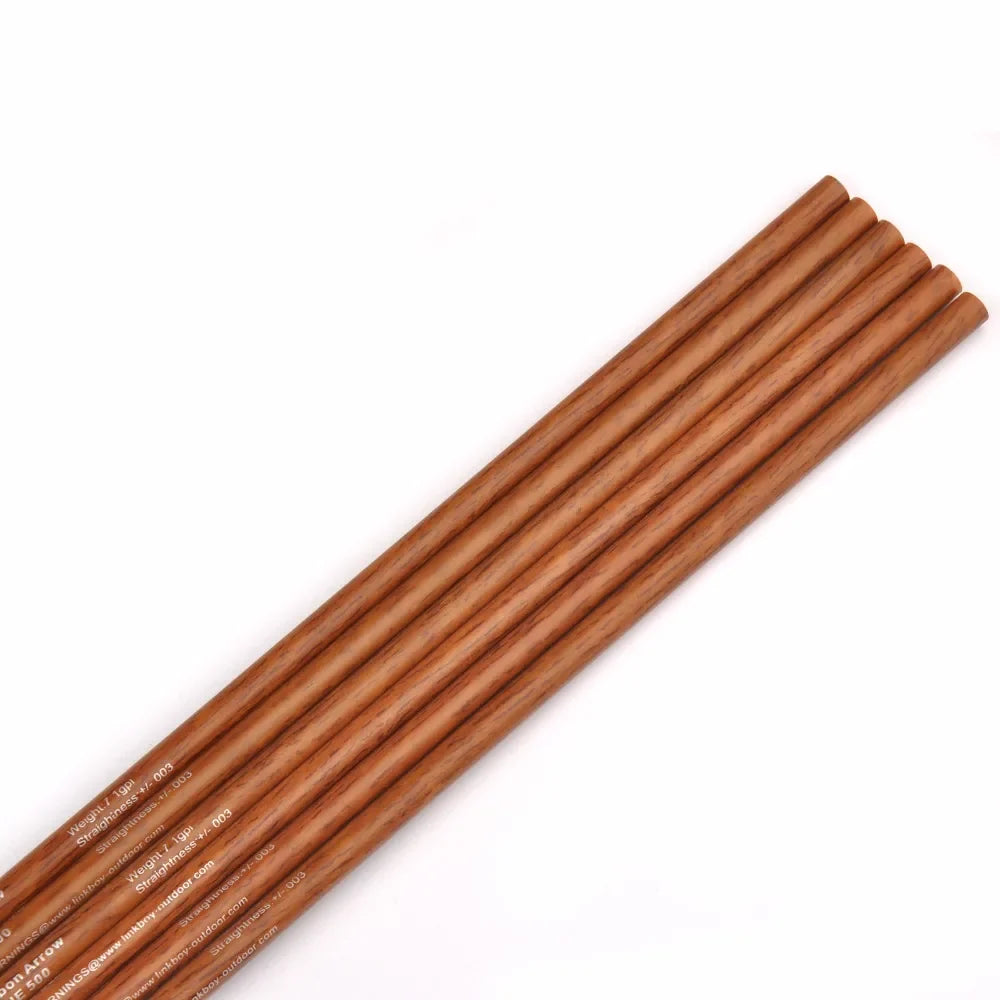 12pc Wood Skin Pure Carbon Arrow Shaft Spine 300 - 900 32" ID6.2mm Traditional