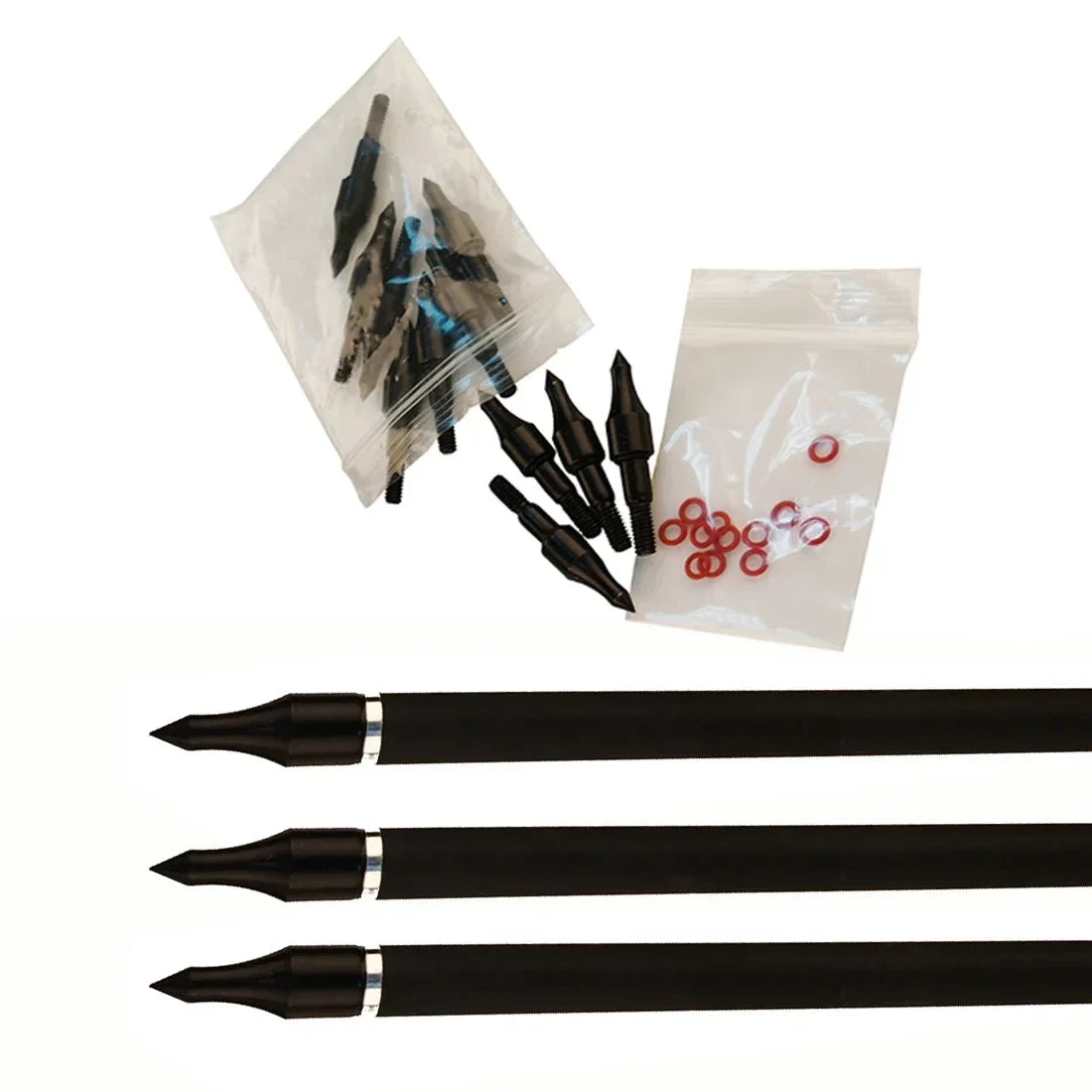 12-Pack Arrow Tips ID6.2MM OD8.0MM 100/150/175gr for Arrow Shaft Arrow Head Compound Recurve Bow