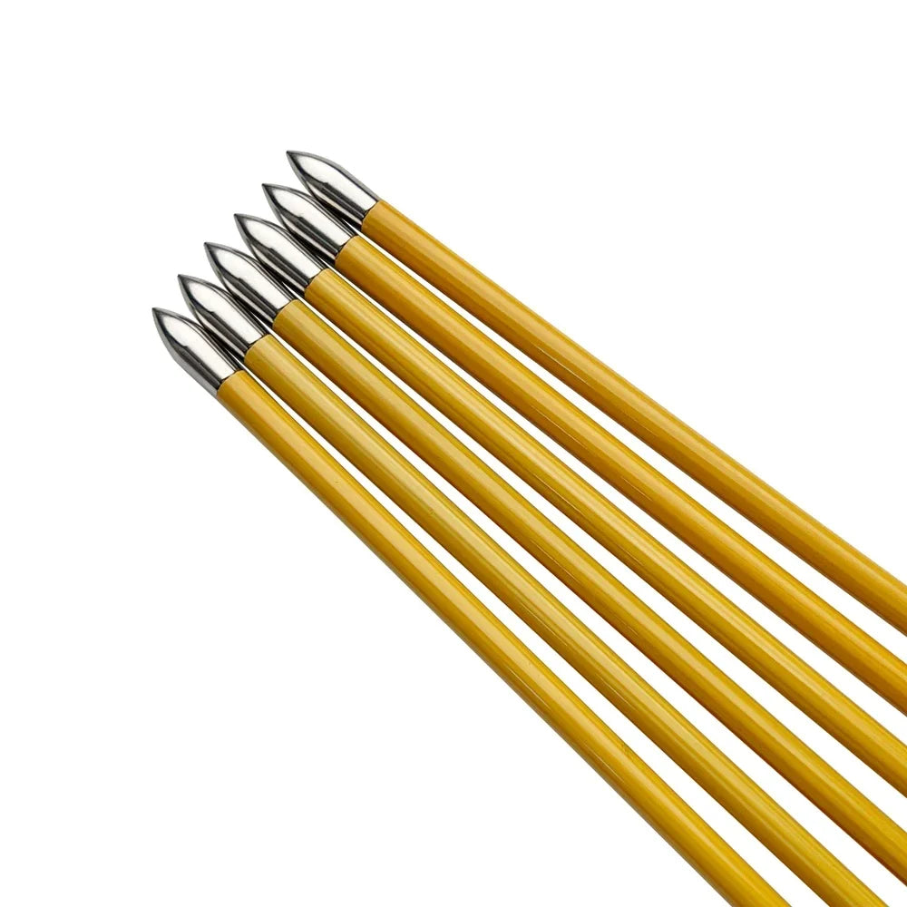 12-Pack Bamboo Skin Carbon Arrows ID4.2mm Spine 600 700 900 3" Turkey Feather 80gr