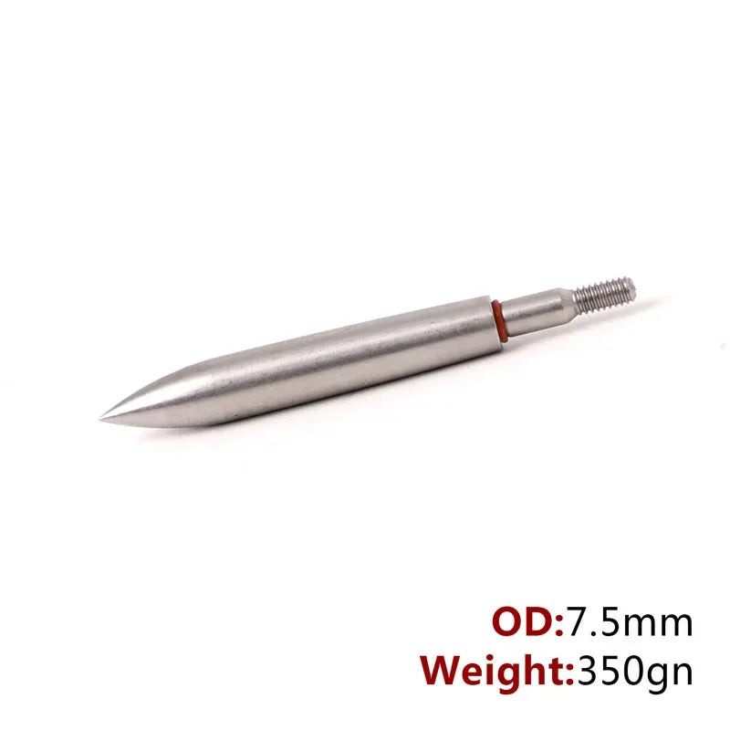 12-Pack Stainless Steel Arrow Points Tips 100 150 200 250 300 350 Grain Screw