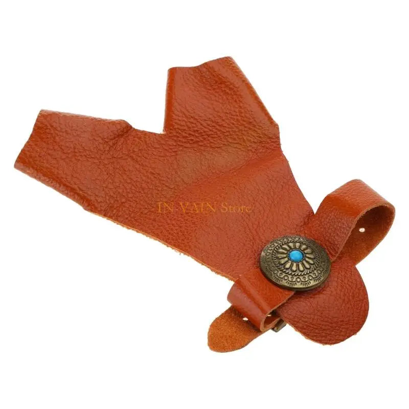 M5TC Hand Protective PU Leathers Finger Hand Guard for Recurve Compund Bow