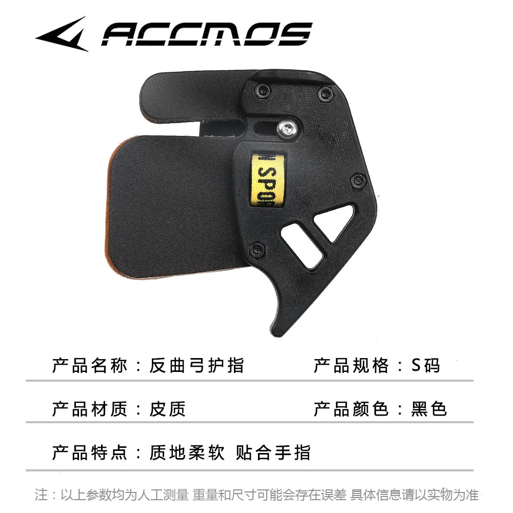 Finger Guard Wear-Resisting Adjustable Ergonomic Design Right Hand Finger Tab for Recurve Bow