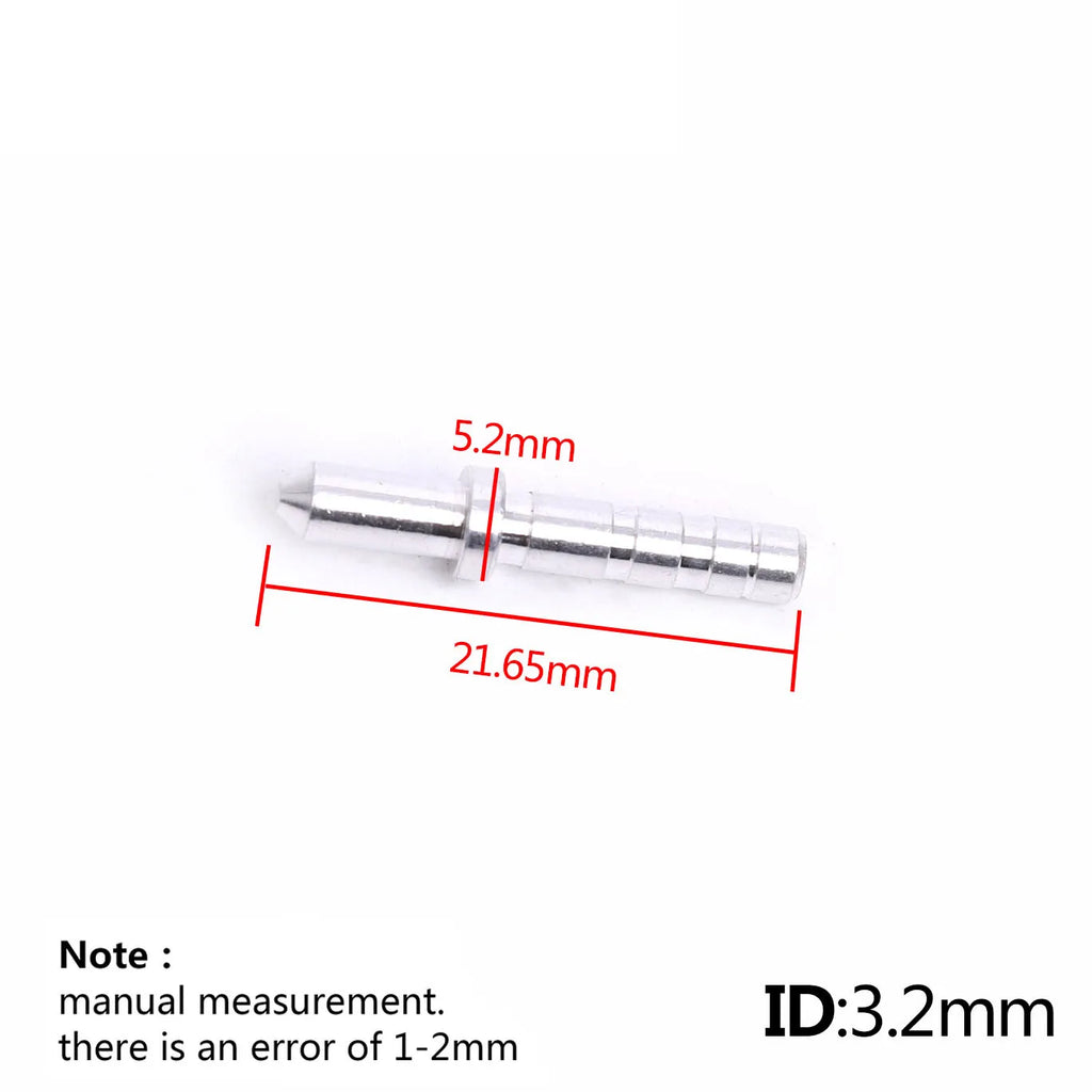 50-Pack 7075 Aluminum Nock Pin for Arrow Shaft ID 3.2/4.2 Mm for Nock Compound