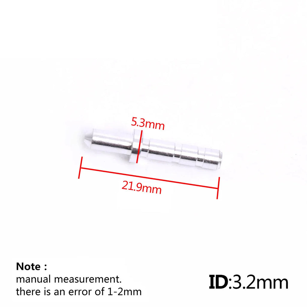 50-Pack 7075 Aluminum Nock Pin for Arrow Shaft ID 3.2/4.2 Mm for Nock Compound