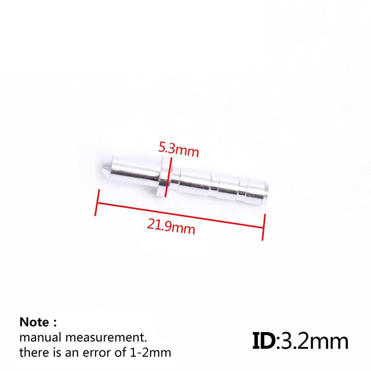 50-Pack 7075 Aluminum Nock Pin for Arrow Shaft ID 3.2/4.2 Mm for Nock Compound
