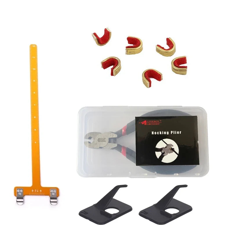 Recurve Bow T Square Ruler Copper Buckle Plier Kit Plastic Arrow Rest for Bow