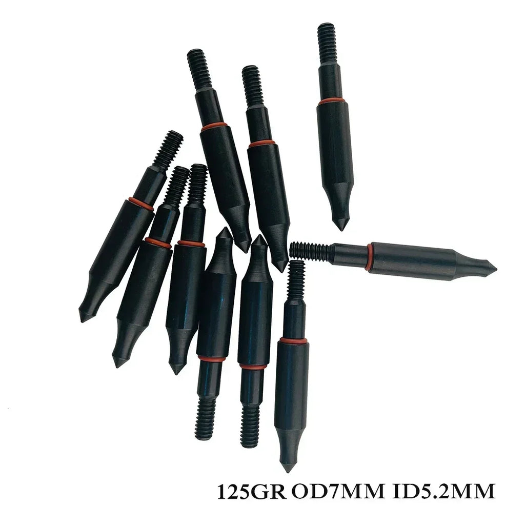 12-Pack 8-32/5-16/9-32/11-32 Arrow Points Tips 75 100 125 Grain Broadheads Arrowhead Carbon Shaft