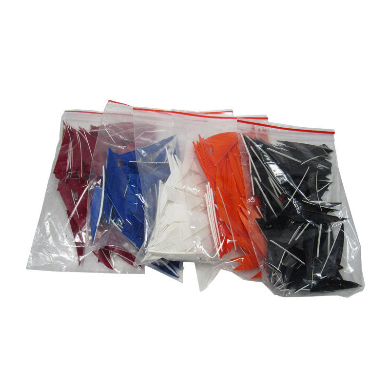 Natural Turkey Feather Fletching 3/4/5 Inch, Shield & Drop Shape, 36-Pack
