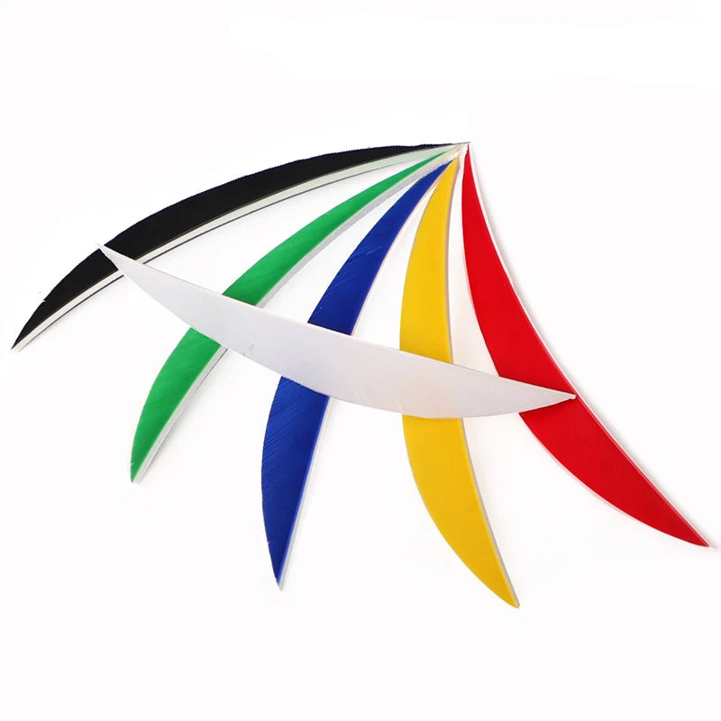 36-Pack 4/5inch Banana Cut Turkey Feather Fletching, Natural Arrow Feathers for Recurve & Traditional