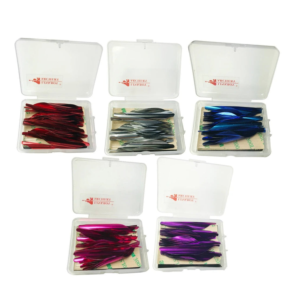50-Pack Spin Vanes 1.8 Inch Spiral Feather Right Wing DIY Arrow with Tape Arrow