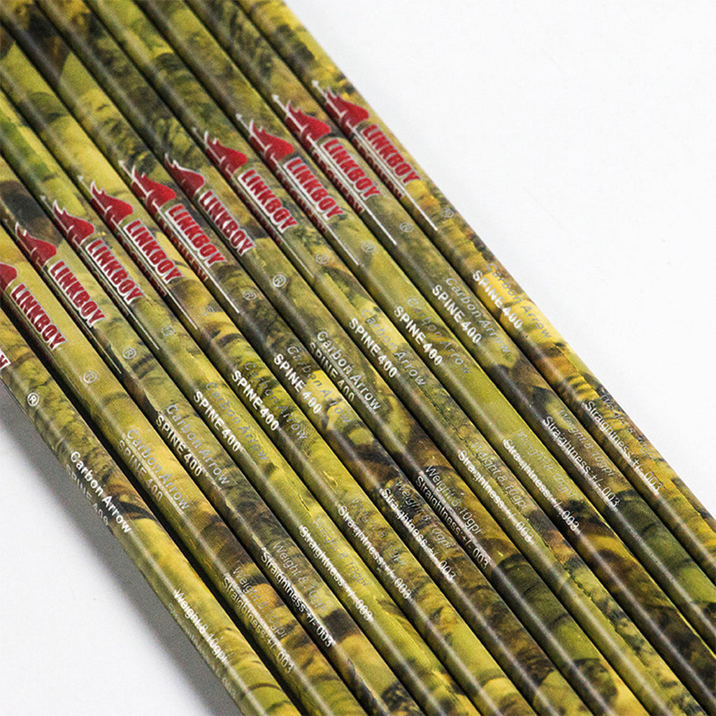 Green Camouflage Spine300-600 Carbon Arrow ID6.2mm Compound Traditional Bow