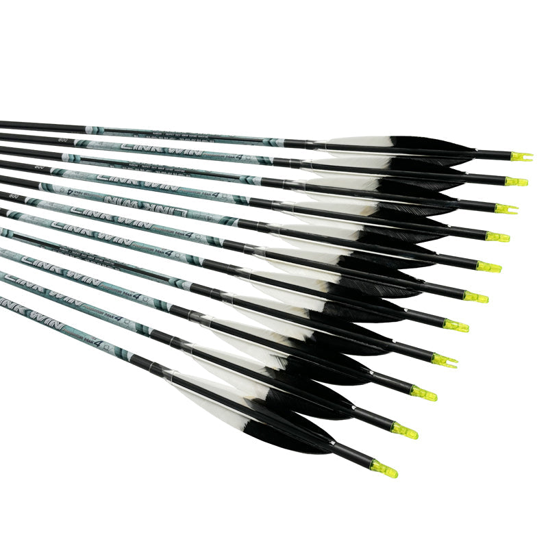 12-Pack 32" Linkwin Pure Carbon Arrow Spine300-800 Target Arrows Bow