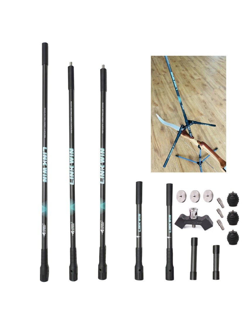 Balance Bar 1K Carbon Fibre Rod 40°/45° V-bar Recurve Bow Stabilizer System Damper Competitive