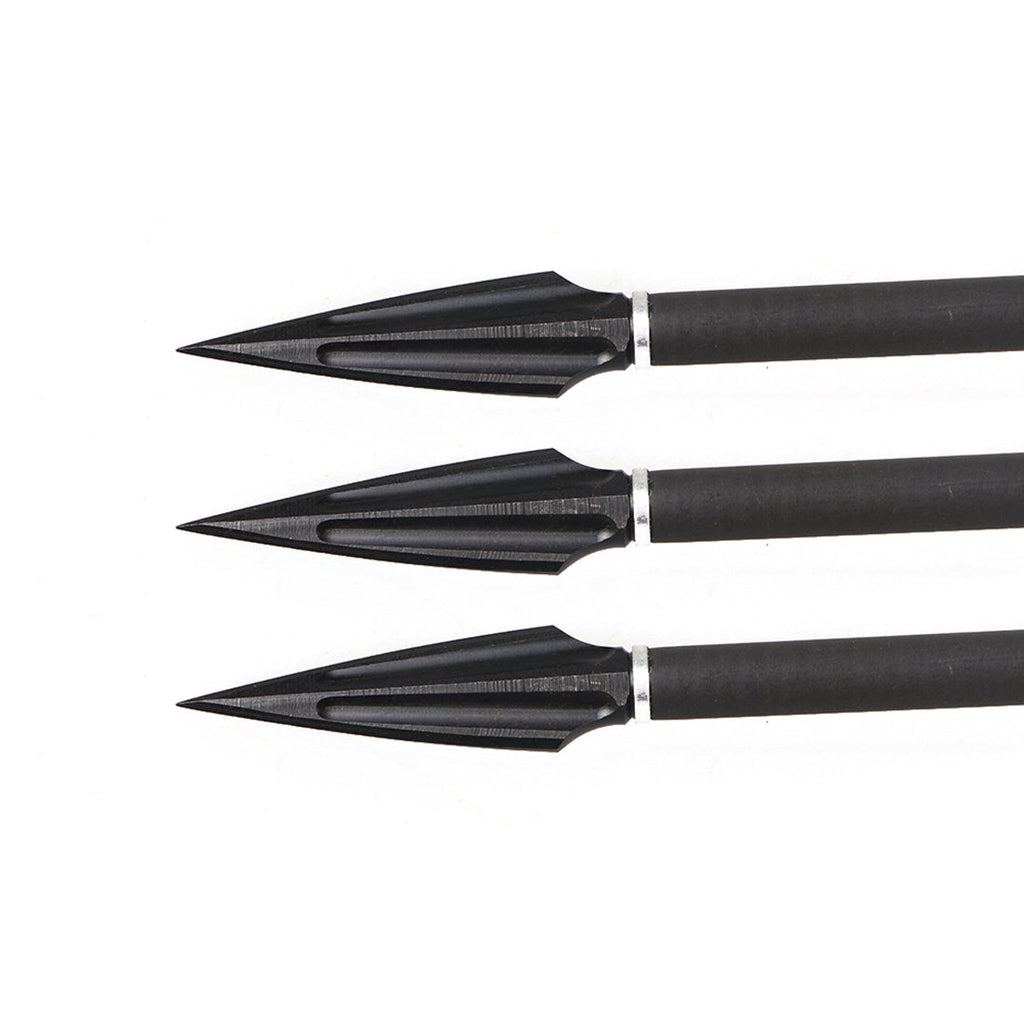 5-Pack Carbon Steel Arrowheads Broadheads Arrow Heads for Recurve Bow Compound Bow
