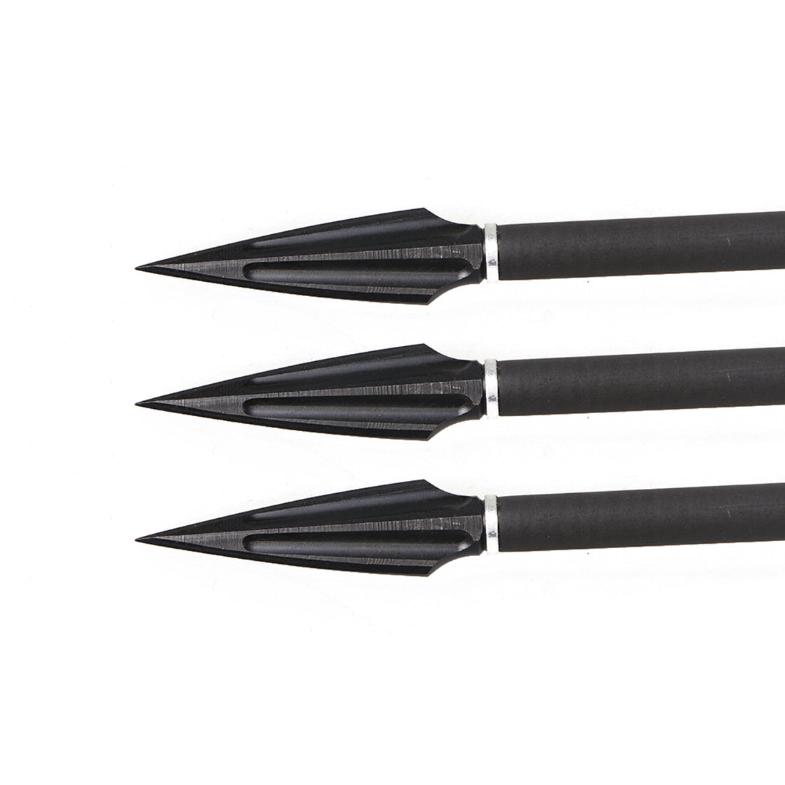 5-Pack Carbon Steel Arrowheads Broadheads Arrow Heads for Recurve Bow Compound Bow