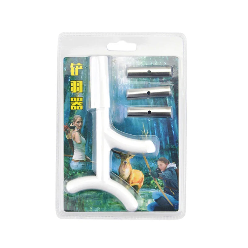 Feather Scraper Wood Carbon Arrow Clean Arrow Feather Removal Tool Shaving Device Bow Arrow
