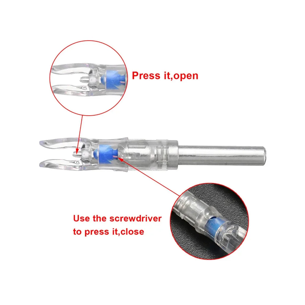 5.2mm Automatically LED Lighted Arrow Nock Compound Bow Arrows Nock +Screwdriver Accessorie