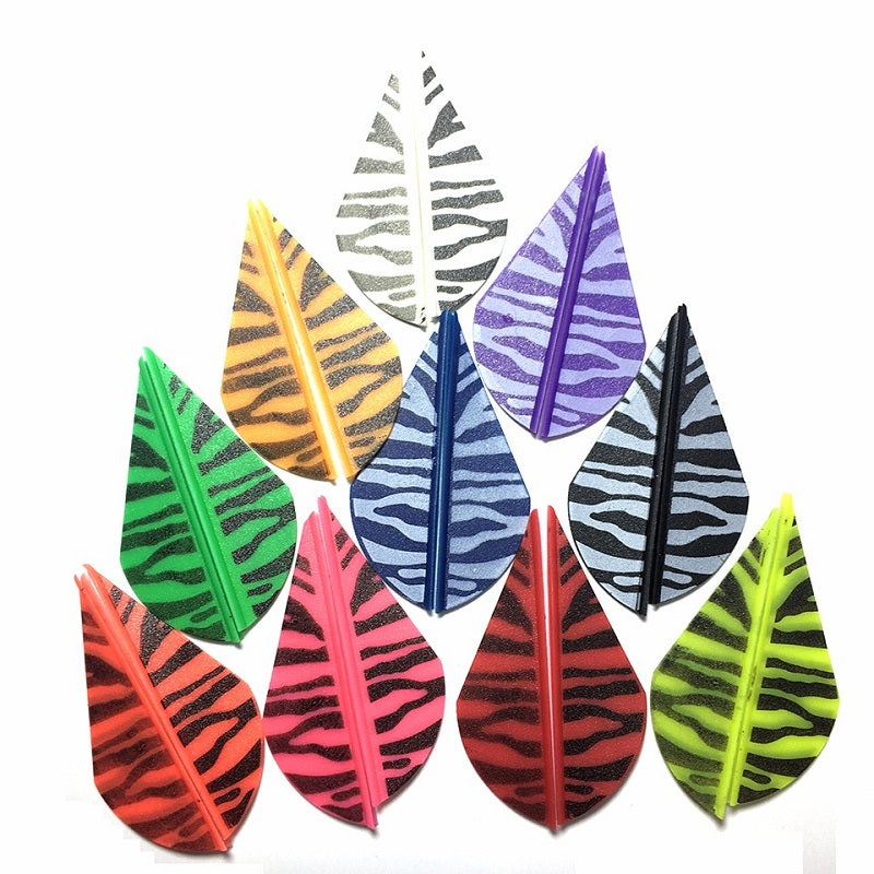 24-Pack 2 Inch Arrow Rubber Feather Arrow Vanes Plastic Feather Fletching DIY Arrow