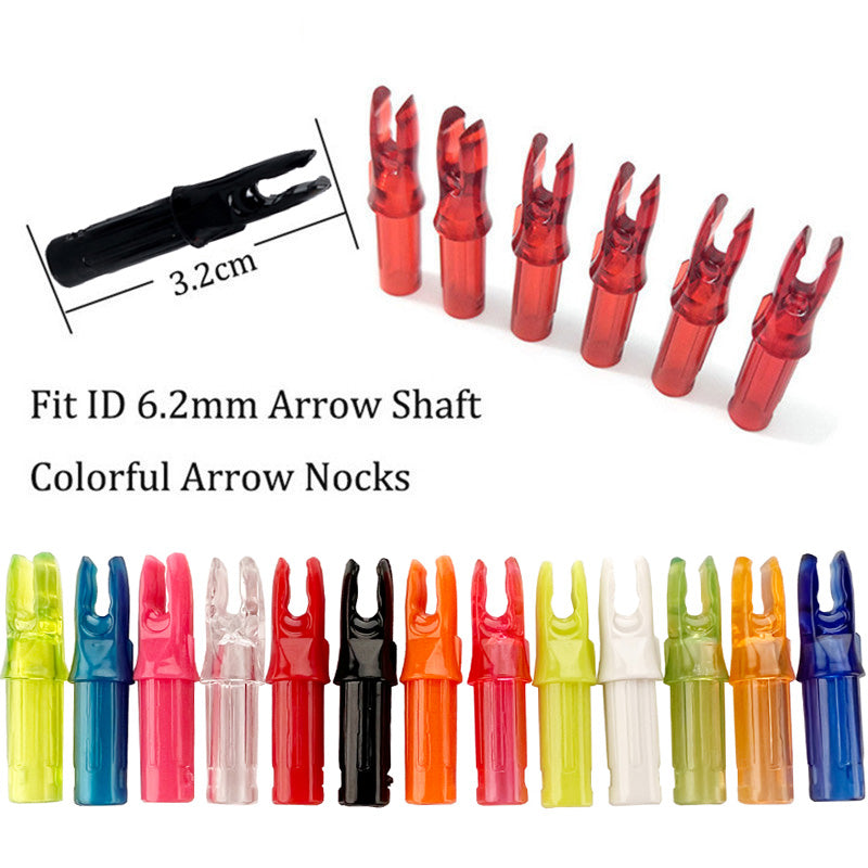 12-Pack Arrows Nock Inster ID6.2mm OD 7.6mm Carbon Arrows Shaft Compound Bow