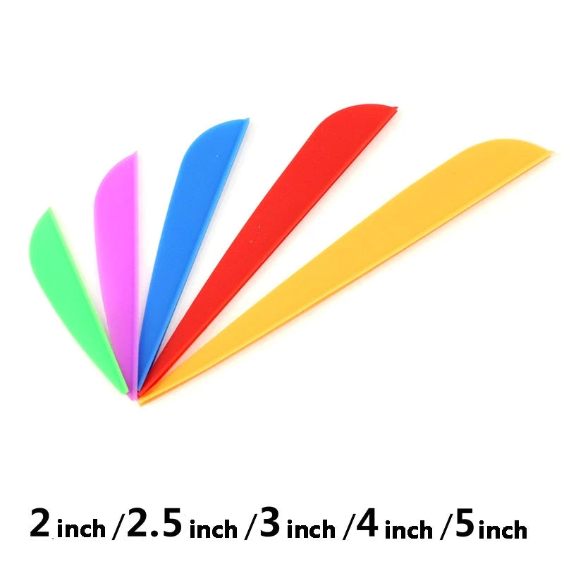 60-Pack/lot Rubber Arrow Vanes 1.75/2 / 2.5 / 3 / 4 / 5 Inches