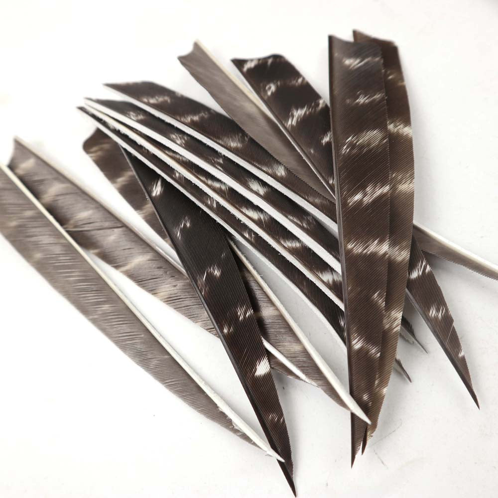 24-Pack 5inch Turkey Feather Right Wing for Arrow DIY Fletches Feather Arrow RW Real
