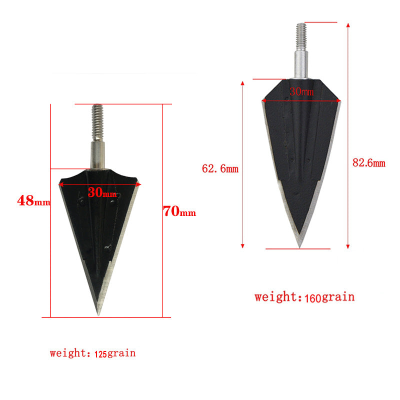 Broadheads 125/160Grain Universal Thread 2 Fix Blade Tip Points Target