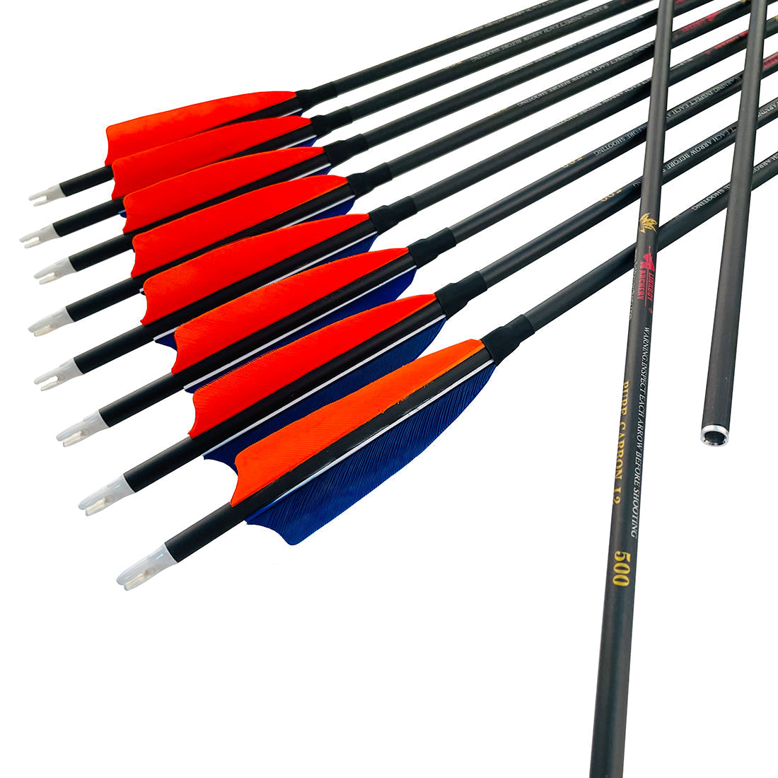 Pure Carbon Arrows 32" SP300-1000 Turkey Feather Compound Recurve Traditional Bow