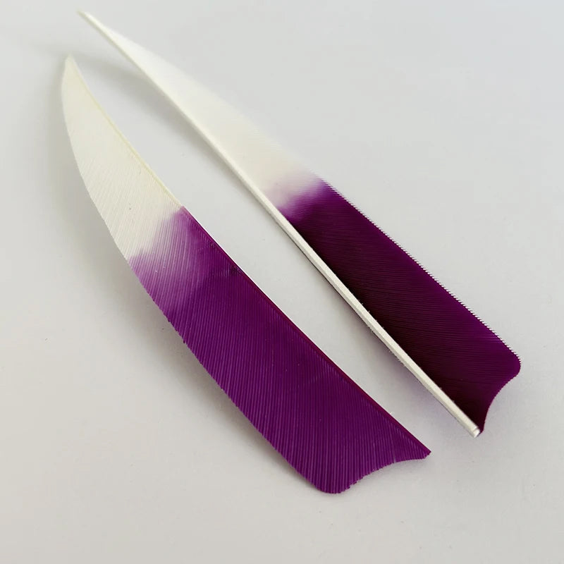 50-Pack 4/5inch Gradient Color Shield Cut Turkey Feather Fletching, Natural Arrow Feathers for Bow