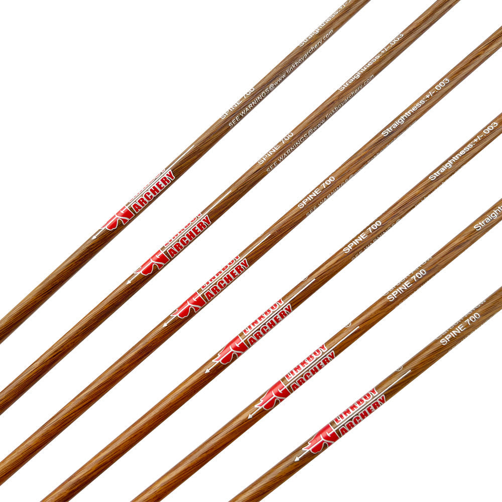 ID4.2mm/.165'' Full Carbon Wood Pattern Arrows Shaft Recurve Compound Bow Arrows Steel Points Pin