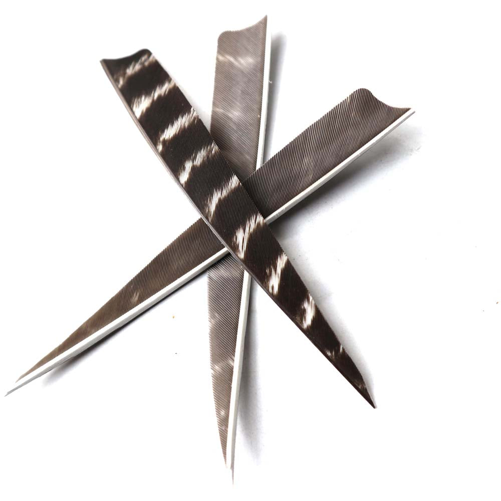 24-Pack 5inch Turkey Feather Right Wing for Arrow DIY Fletches Feather Arrow RW Real