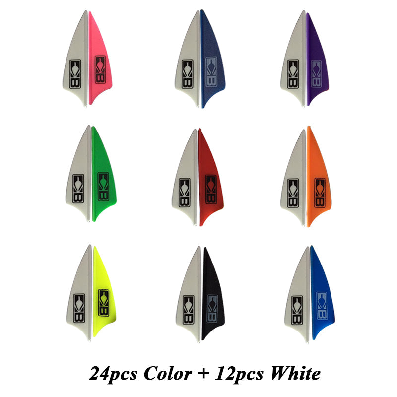 36-Pack Arrows Vanes 1.75inch Plastic Vane Feather for Carbon Arrows ID4.2mm