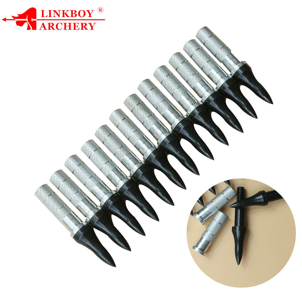 12-Pack Arrow Target Broadheads Point 75gr 100gr + 12-Pack Insert for ID6.2mm Arrow Shaft