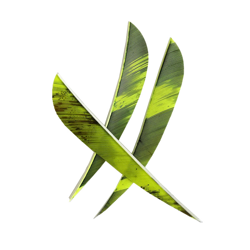 36-Pack 4" Parabolic Camo Arrow Feathers Fletching Right Wing Fletches Right Wing 4 Inch