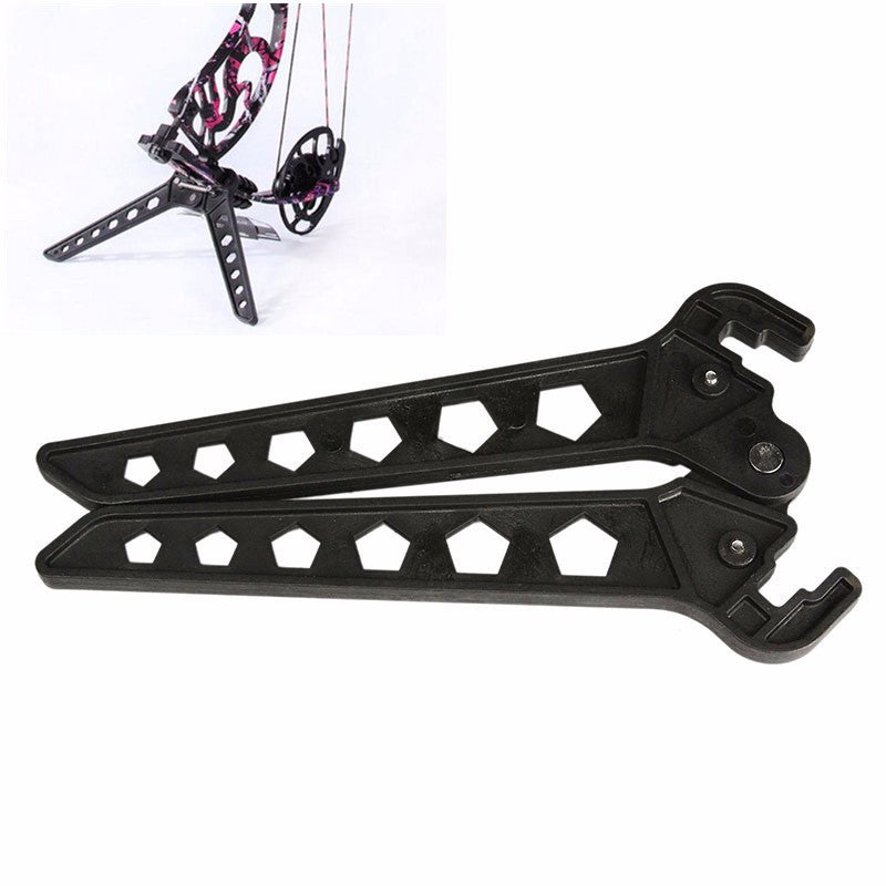 Compound Bow Stand Holder Recurve Bow Bracket Kick Rack Support Folding