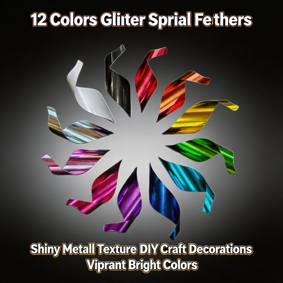 50-Pack/1box 1.75inch S Spin Vanes Spiral Feather DIY Arrow with Sticker Tape Arrow Right