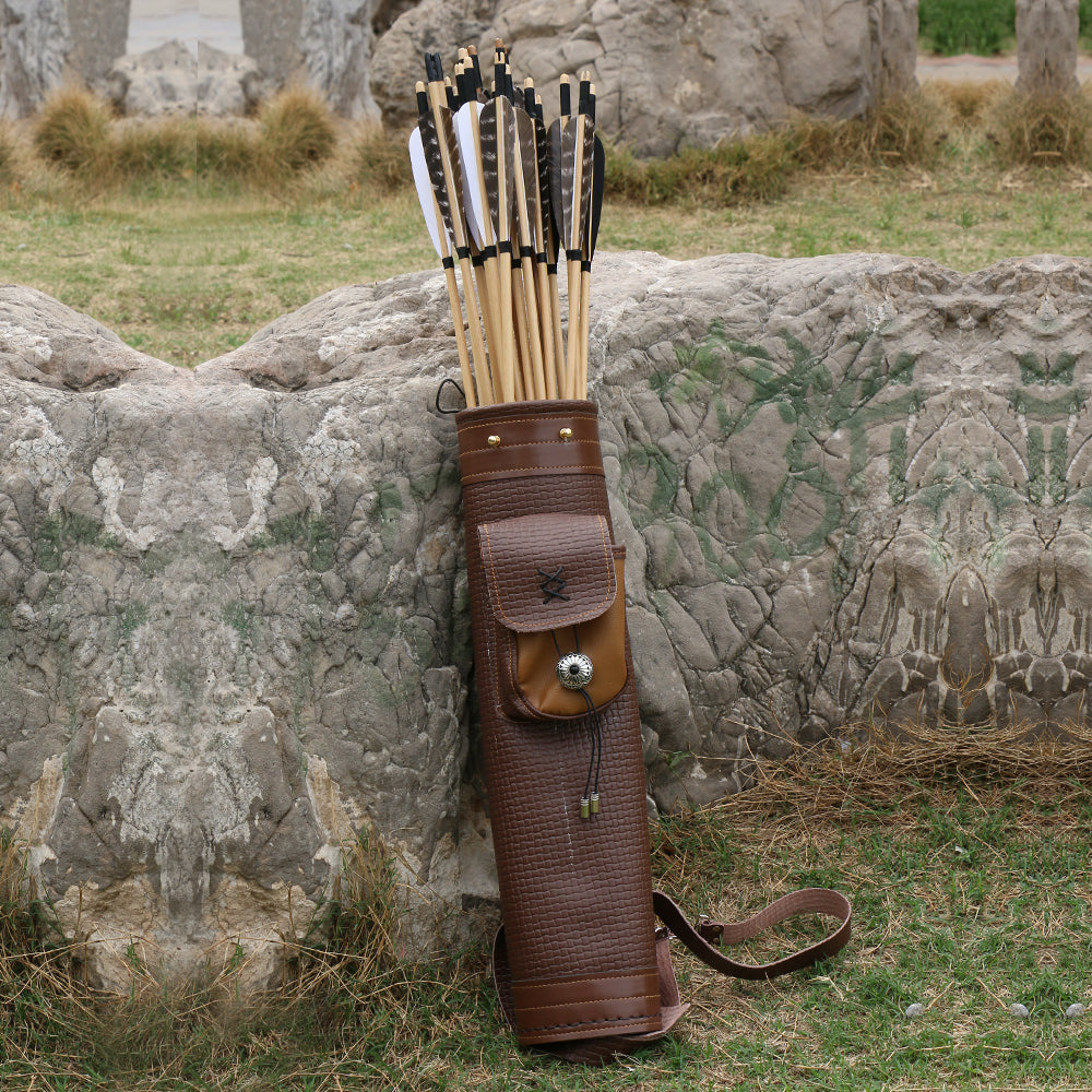 6-Pack Handmade Bamboo Arrows 35inch Traditional Arrows 5inch Turkey Feather Arrows