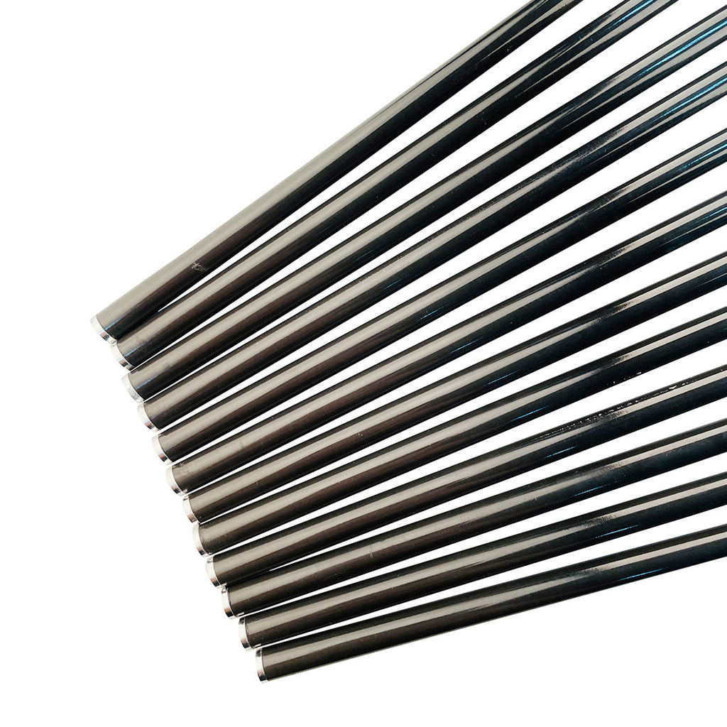 12-Pack Pure Carbon Arrows ID6.2mm, Spine 250-800, 30/32", 2" Vanes, 100gr Tips, Compound Bow