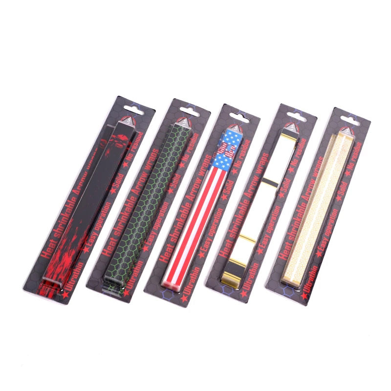 15-Pack Heat Shrinkable Arrow Shaft Sticker Arrow Paster Wrap Paper for Wood Bamboo Carbon