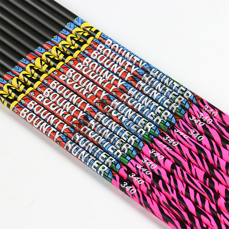 Pure Carbon Arrows 30inch Spine 300 340 75gr Point Tips for Traditional Compound Recurve