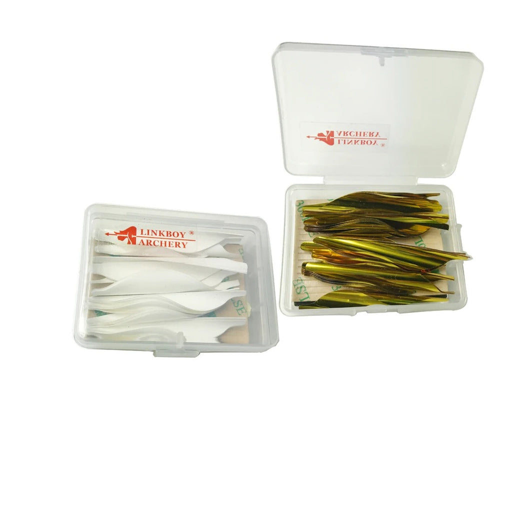 50-Pack Spin Vanes 1.8 Inch Spiral Feather Right Wing DIY Arrow with Tape Arrow