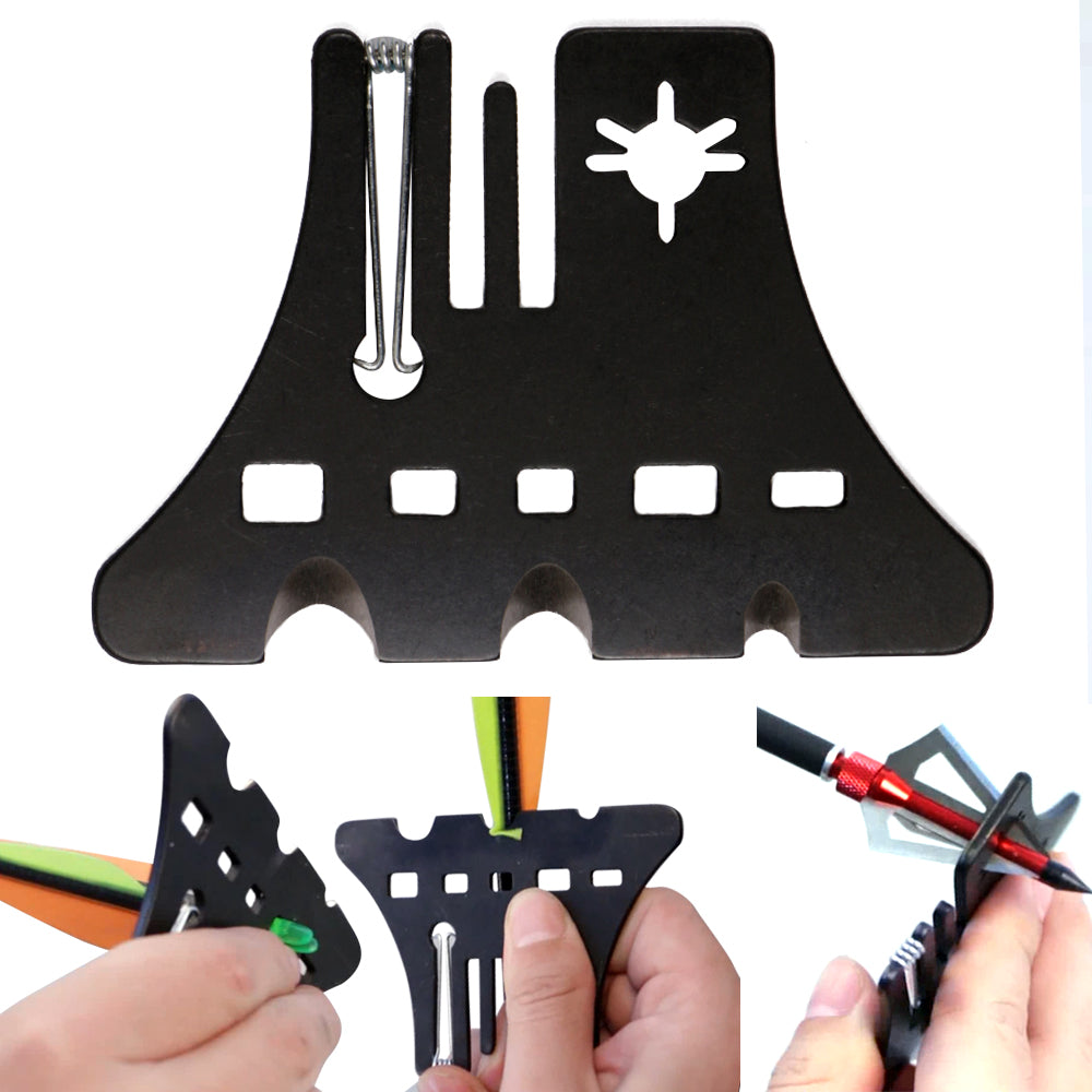 Multifunctional Arrow Repair Tool Fletch Removing Gear Cleaner Bow Nock Adjusting Device
