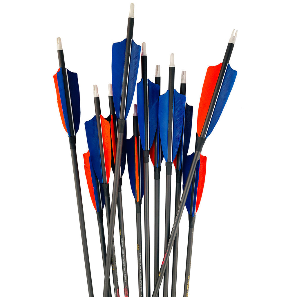 Pure Carbon Arrows 32" SP300-1000 Turkey Feather Compound Recurve Traditional Bow