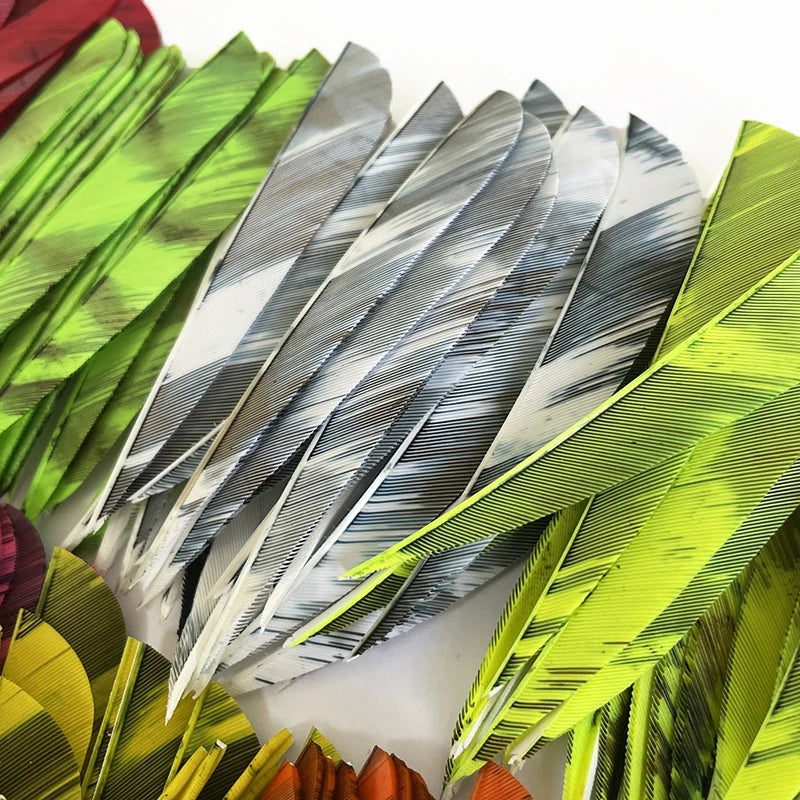 36-Pack 4" Parabolic Camo Arrow Feathers Fletching Right Wing Fletches Right Wing 4 Inch