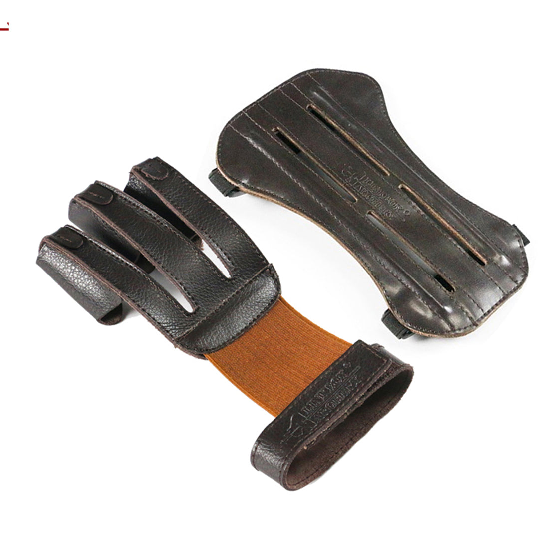 3 Finger Gloves Leather Arm Guard Chest Protector Compound Bow and Arrow