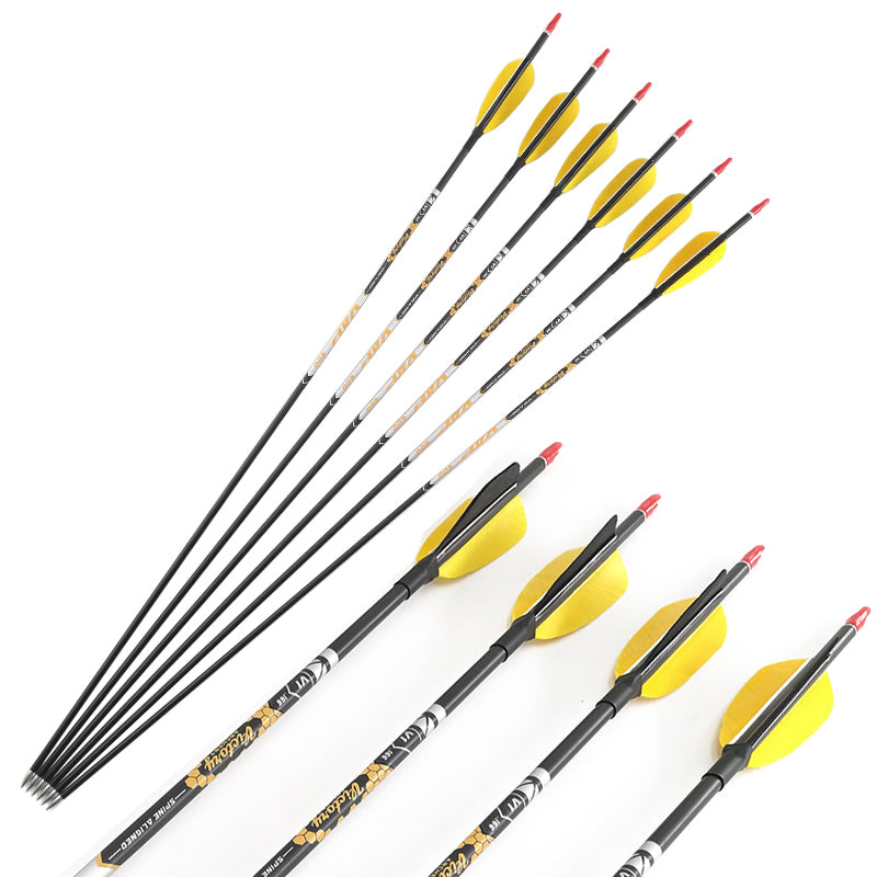 VAP Carbon Arrows ID4.2mm, 3" Turkey Feather, Spine 350-1300, 80gr Tips, Recurve Bow